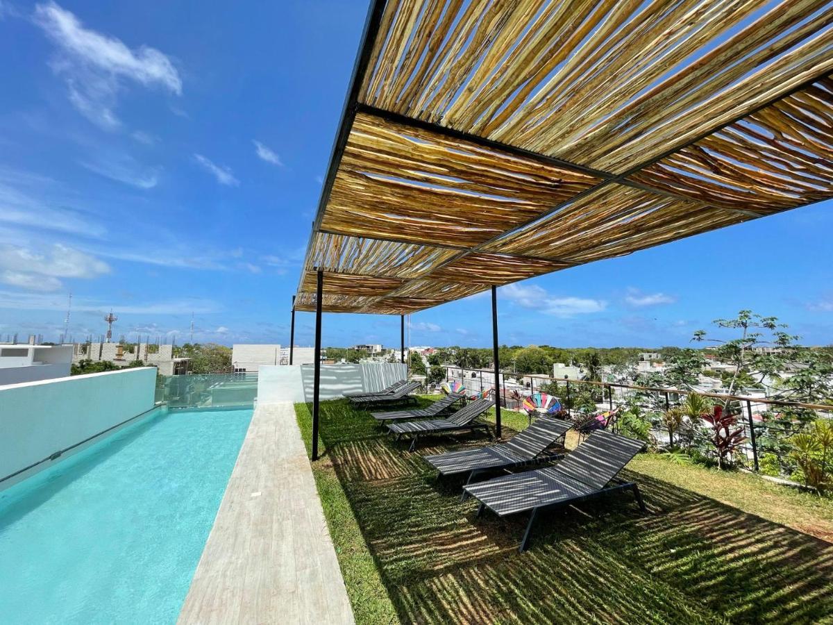 Katalox Jungle Lofts By Simply Comfort Tulum Centre Rooftop Patio & Pool Exterior photo